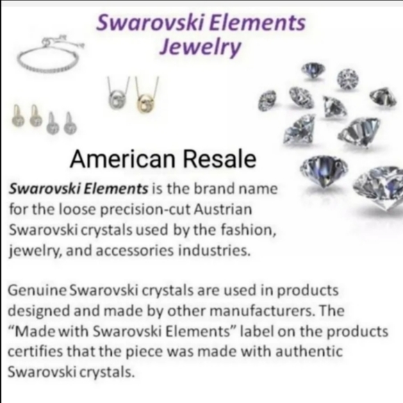 1 CTW Made with Swarovski Crystal Diamond Round Stud Earrings-4MM - Picture 5 of 5